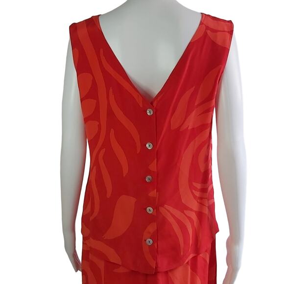 Vintage Private Domain 2 Piece Silk Skirt Set Size Medium - Picture 6 of 16